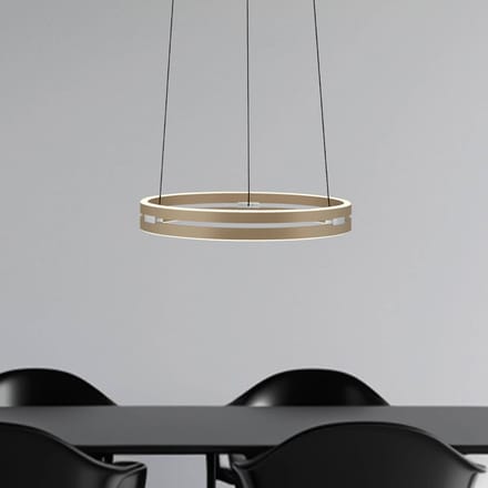 LED hanglamp PURE E-Loop, brons, Ø 50 cm, aluminium CCT