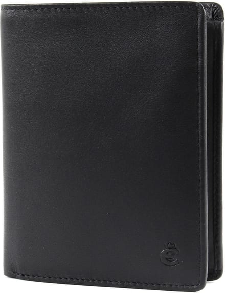 Esquire Leren Portemonnee Logo Card Wallet Black Zwart