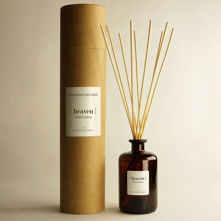 L'Olphactory, Lotus Blanc Céleste, Bâtonnets Parfumés, Diffuseur d'Arôme par Capillarité, 500 ml