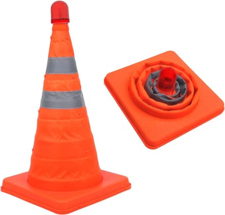 ProPlus Opvouwbare veiligheidspilon met LED-verlichting - 41 cm - Inclusief draagtas