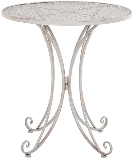 CILENTO - Tuintafel - Lichtgrijs - 71 x 71 cm - Metaal
