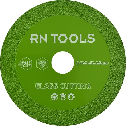 RNtools Glas Slijpschijf - 125 x 22,23 mm - glas, keramiek & tegels
