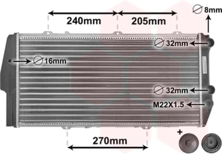 Van Wezel - RADIATOR VOOR AUDI 100 C3 1982-1991 443121251K