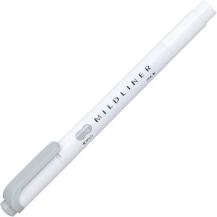 Zebra Mildliner Double-Sided Highlighter - Fine / Bold – Mild Gray / WKT7- MGR