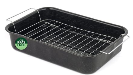 Russell Hobbs Romano Emaille Braadpan 34 Cm – Met Rooster – Zwart