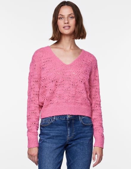 PCNANCY LS V-NECK KNIT PB BC