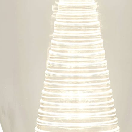 Searchlight Cyclone LED tafellamp, chroom/helder, glas, 20,5 cm hoog