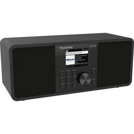 Telestar TOP 250 Schwarz Transistorradio met internetradio DAB+, Internet, VHF (FM) Zwart