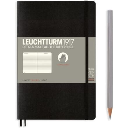Leuchtturm Notitieboek B6+ Softcover Black Gelinieerd - Notebook - 4004117538544
