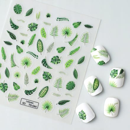Frezarkowo - 3D-Ongelsierstickers - Liść - Zelfklevend - 9.5x8 cm