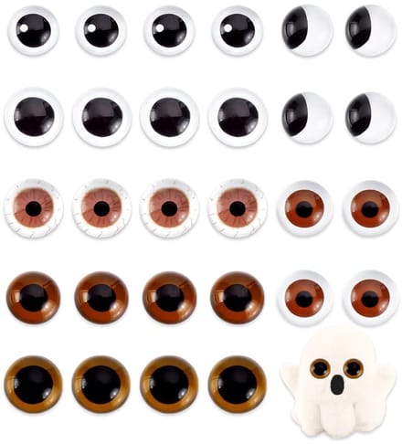 Dailygoods- Cabochon Ogen 30 mm - 28 Stuks - Glazen Ogen - Ambachtelijke Pop Ogen - Gehaakte Dieren Ogen - Verschillende Stijlen - Popogen