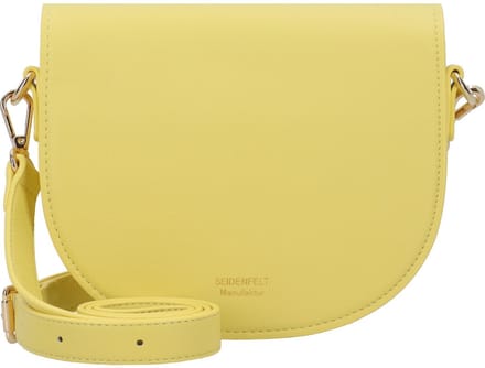 SEIDENFELT MANUFAKTUR Schoudertas Heby Saddle Bag Lemon / Gold Geel