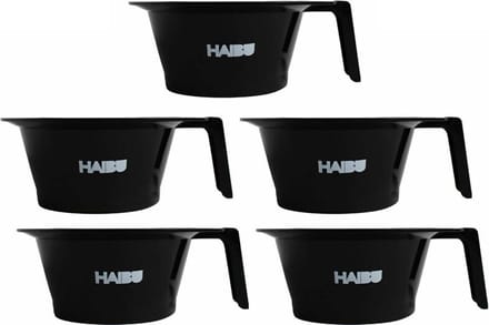 10x Haibu Essentials Verfbakje Antislip met handvat zwart