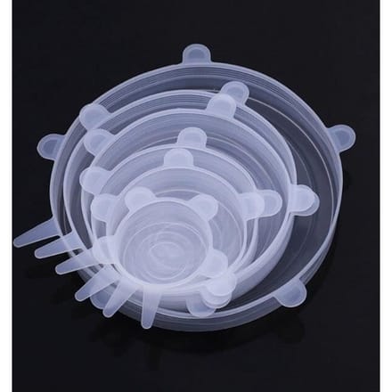 Couvercles extensibles en Silicone - MARQUE - Type 216-D-1 - 6 pièces - Réutilisables - Étanches