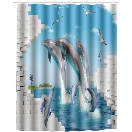 180x180cm Mooie Print Douchegordijn Polyester Waterdicht Badkamer Badgordijn gray