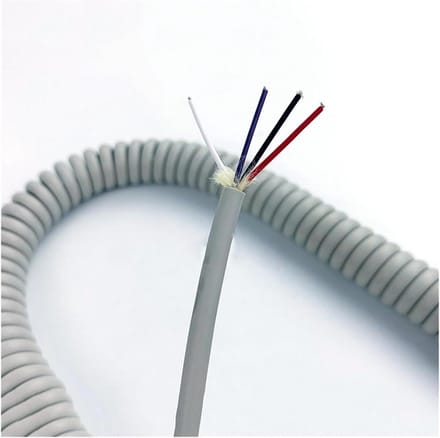 Verlengsnoer Spiraal - Telescopische Kabel - Kabelmanagement - Hoge Elastische Kern - 4 Meter - Grijs