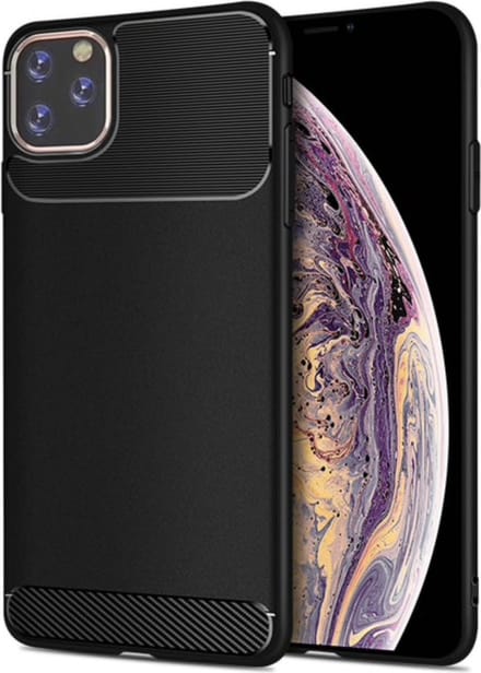 Geschikt voor Luxe Carbon Backcover voor Apple iPhone 11 Pro - iPhone XS - Zwart - TPU
