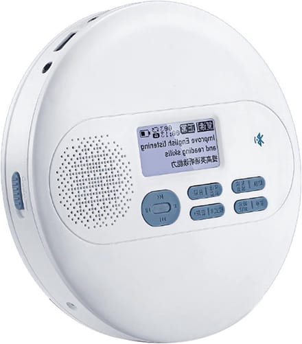 Draagbare CD Speler - Muziekspeler Luisterhulp - Engels Leren - Variabele Snelheid - Compact Formaat - Zwart