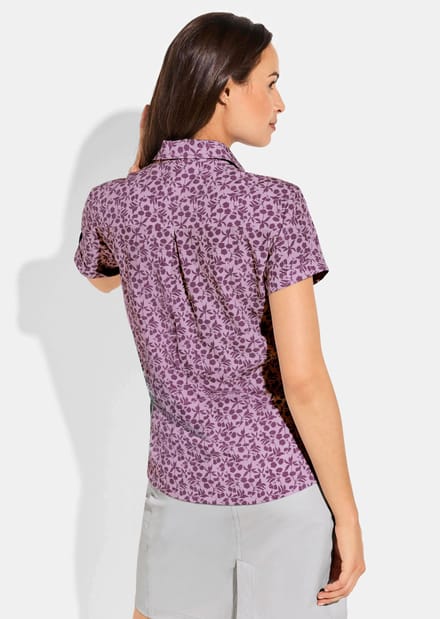 Functionele blouse, achter langer - bessen / gedess. - Gr. 36 van Goldner Fashion