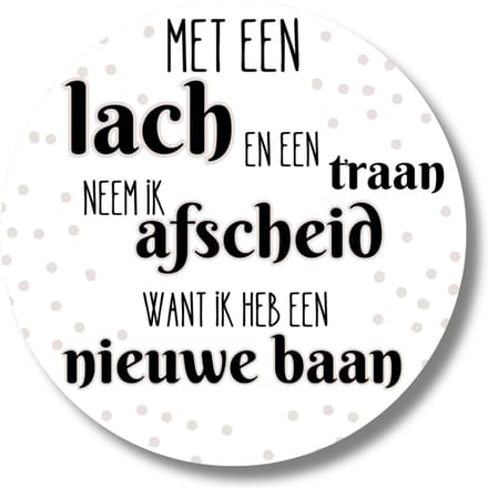 Stickers Nieuwe Baan - Afscheid Werk - 20 stuks - Cadeaustickers - 4 cm