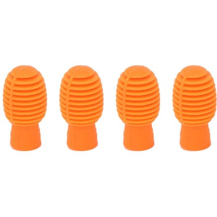 4 Stuks Drumstok Oefentip Draagbare Siliconen Demper Drumstok voor Beginnende Oefenaars Oranje oranje