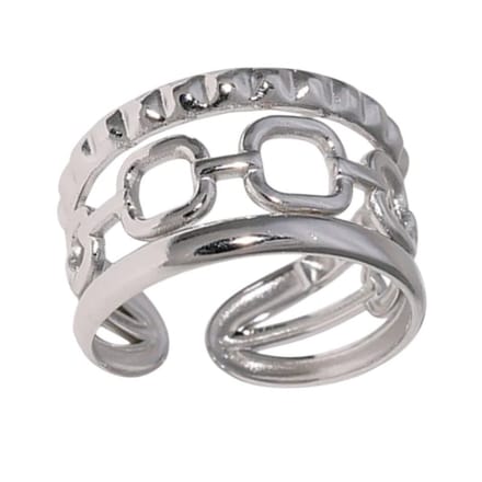 Aramat Jewels - Damesring verstelbaar - Uniek geometrisch ontwerp