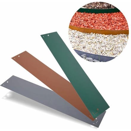 Borderrand metaal Hoogte 18.5 cm Lengte 120 cm | Gazonrand | Kantopsluiting, groen