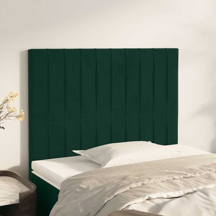 vidaXL - Hoofdbord - donkergroen - 100x5x118/128 - cm - fluweel
