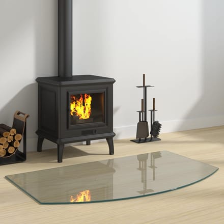 vidaXL - Glazen - haardplaat - Doorzichtig - 100 - x - 60 - cm - Glas