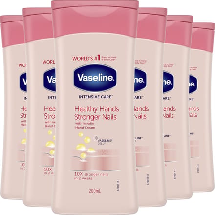 Vaseline Intensive Care Handcreme - Healthy Hands & Stronger Nails - 6 x 200 ml