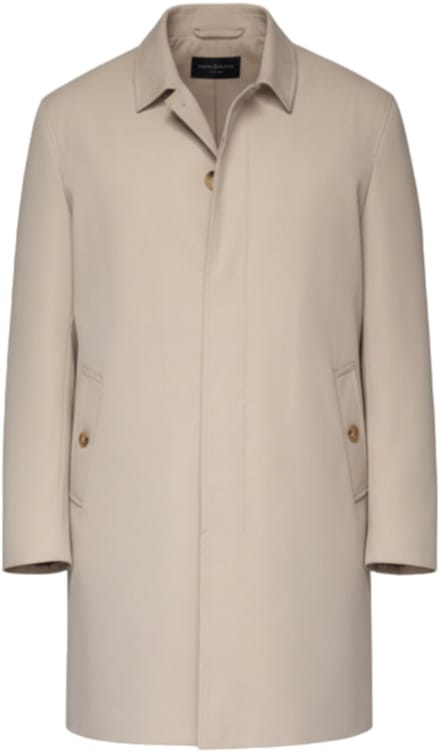OMBRE Jas - Lange Mouw - Knopen - Effen Beige M