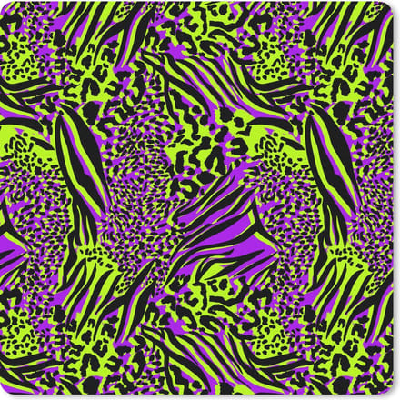 Muismat 20x20 cm - Mousepad Dieren - Patronen - Neon - Muismatten