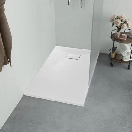 vidaXL - Douchebak - 90x80 - cm - SMC - wit