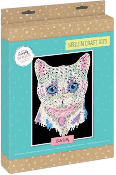 Simply Make Sequin Craft Kit - Cute Kitty