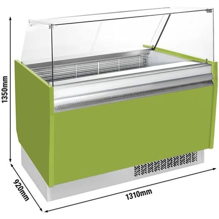 GGM Gastro Eistheke LIAM - 1310mm - Statisch - für 10+10x 5 Liter Eisbehälter - Hellgrün Groen