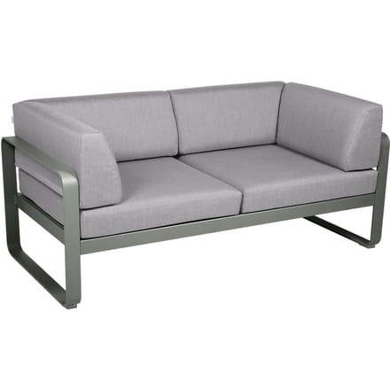 Fermob BELLEVIE club sofa 2 zits - 48 rozemarijn mat - 79 Flanelgrijs