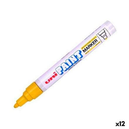 Permanente markeerstift Uni-Ball PX-20 Geel 2,8 mm (12 Stuks)