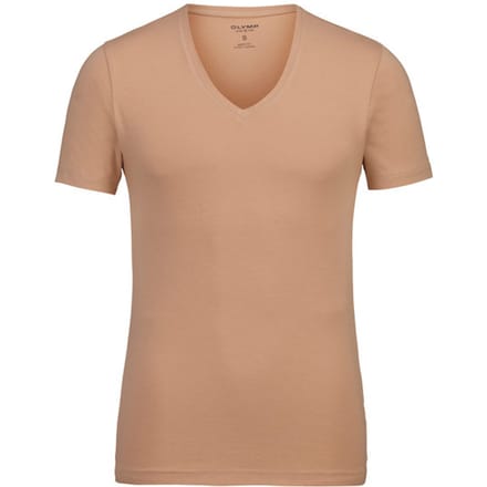 OLYMP Level Five T-Shirt voor eronder, Body Fit, Caramel