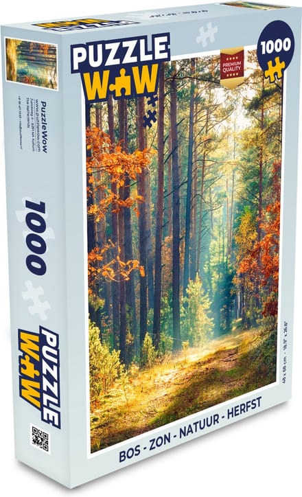 Puzzel Bos - Zon - Natuur - Herfst - Legpuzzel - Puzzel 1000 stukjes volwassenen
