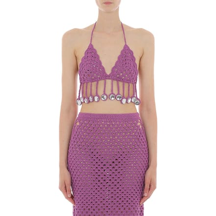 Moschino Top Purple Taglia: S | Canottiere Outlet | Donna | Viola