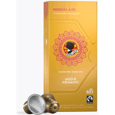 Afro Coffee 10 Koffiecapsules Mild & Aromatic Bio