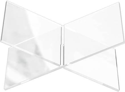 Boekstandaard Acryl - Leesplank - Boeken Presenteren - X-vormig Design - 15x31 cm - Transparant