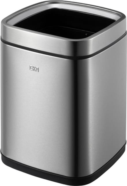 EKO - Laguna afvalbak Open Top 9 liter - Stainless steel Plastic - mat RVS - Prullenbak
