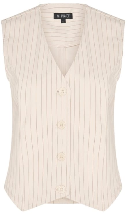 MI PIACE - Travel Gilet Stripe 2294 Kit Mocca Pin - Maat : 3XL