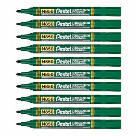 Pentel N850 Permanente Marker Groen - 10 Stuks