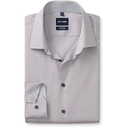 OLYMP No. Six Overhemd, Super Slim, Kent, Bordeauxrood