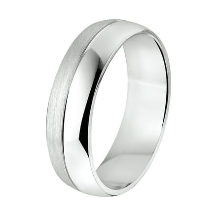 Gerhodineerd Zilver Ring A205 - 6 Mm Zonder Cz 1315405