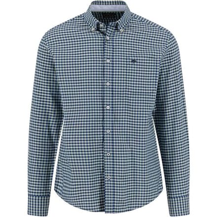 Fynch-Hatton Overhemd Colorful Check Oxford Button-Down Harbor Blue / male