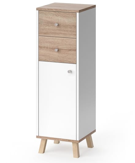 Vicco Senyo Halfhoge kast – 30 x 95 cm met laden Wit