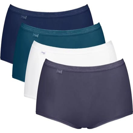 Sloggi Basic+ Maxi C4P Dames Onderbroek - BLAUW WIT COMBINATIE